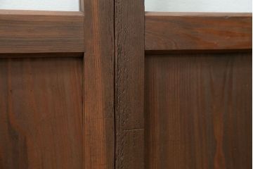 古民具・骨董 アンティークガラス戸3枚セット　(引き戸、和風建具)