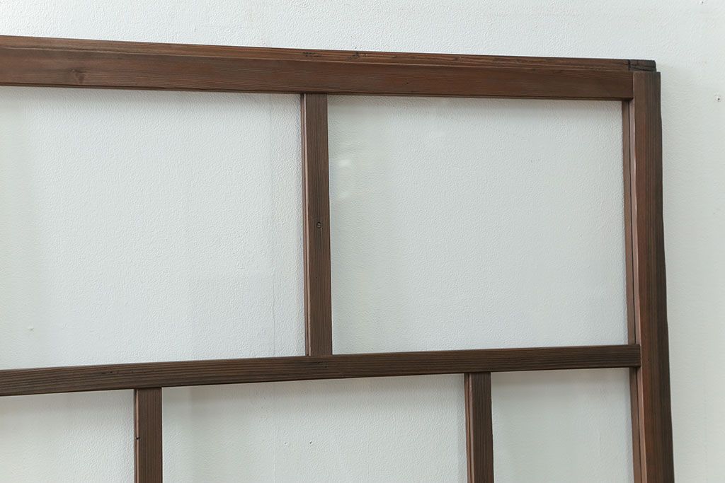 古民具・骨董 アンティークガラス戸3枚セット　(引き戸、和風建具)