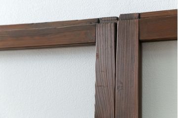 古民具・骨董 アンティークガラス戸3枚セット　(引き戸、和風建具)