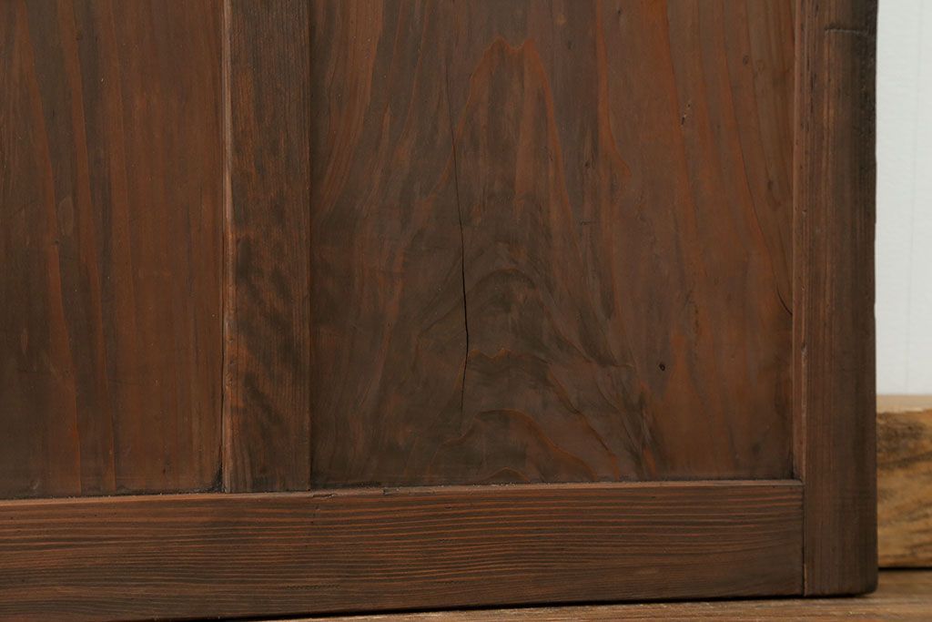 古民具・骨董 アンティークガラス戸3枚セット　(引き戸、和風建具)