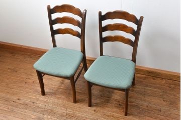 中古　カリモク　ダイニングチェア2脚セット(1)　(椅子、イス)