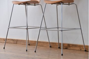 中古　フリッツハンセン　セブンチェア　カウンタースツール　2脚セット(バーチェア、ハイチェア)