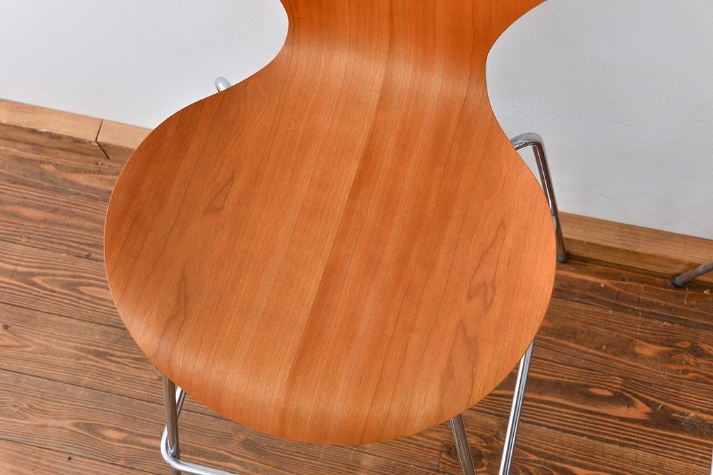 中古　フリッツハンセン　セブンチェア　カウンタースツール　2脚セット(バーチェア、ハイチェア)