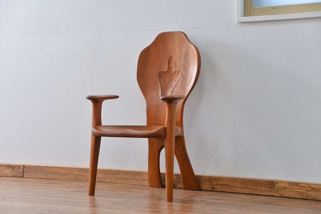 中古　木工作家・田原良作　マイチェアー　定価約27万円(椅子、イス)