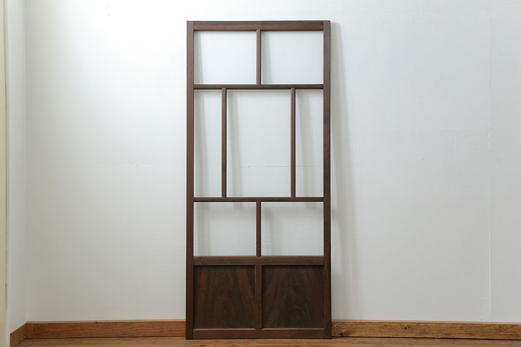 古民具・骨董 アンティークガラス戸一枚　(4)　(引き戸、和風建具)