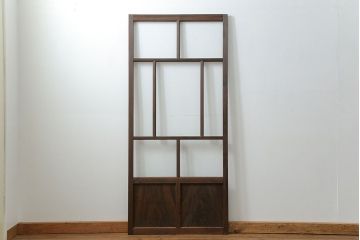 古民具・骨董 アンティークガラス戸一枚　(4)　(引き戸、和風建具)