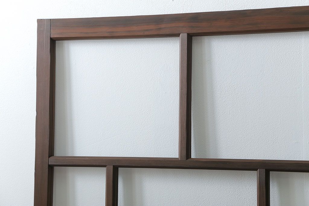 古民具・骨董 アンティークガラス戸一枚　(4)　(引き戸、和風建具)