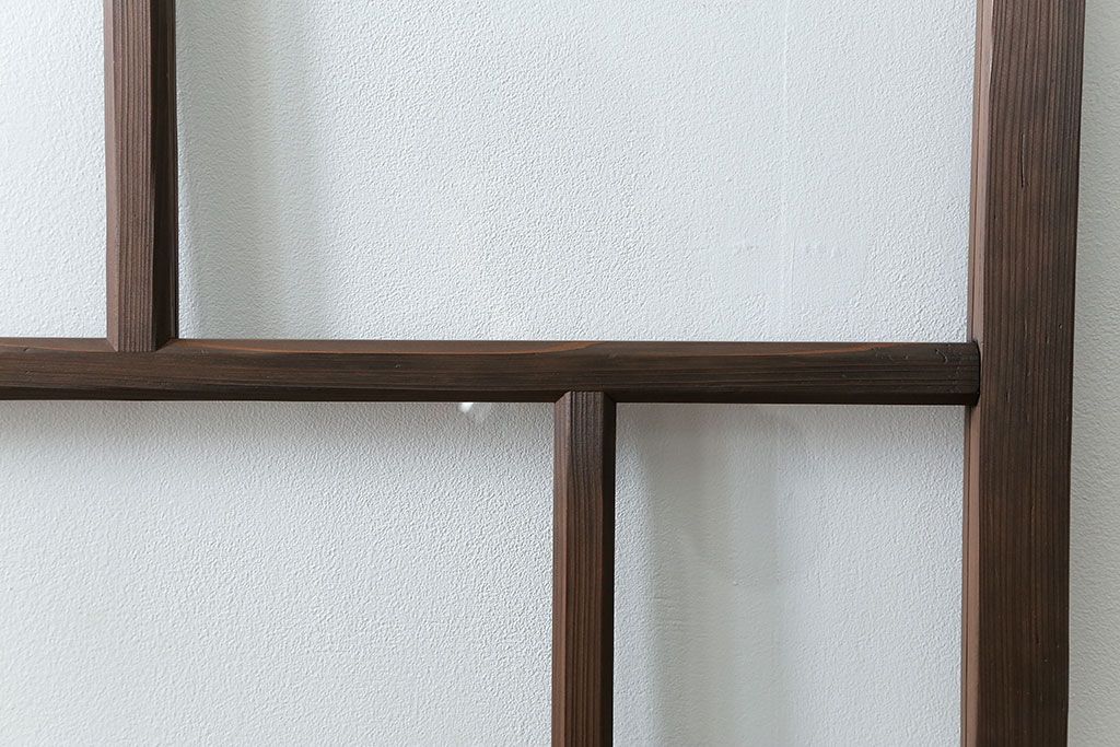 古民具・骨董 アンティークガラス戸一枚　(4)　(引き戸、和風建具)