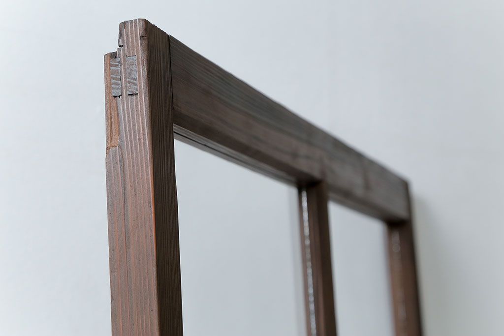 古民具・骨董 アンティークガラス戸一枚　(4)　(引き戸、和風建具)