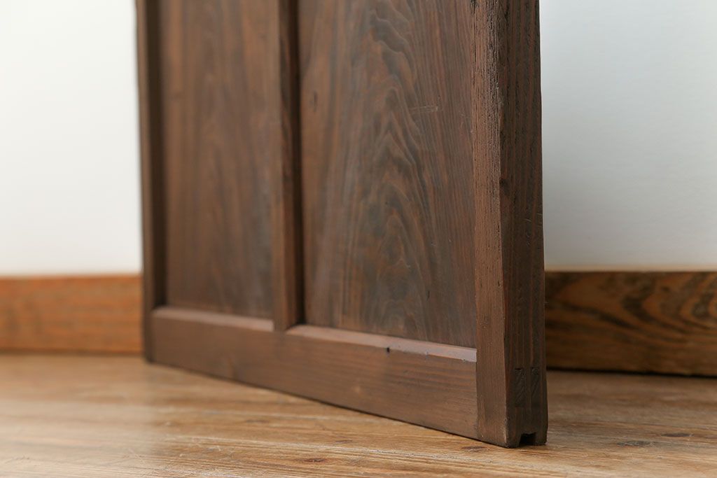 古民具・骨董 アンティークガラス戸一枚　(4)　(引き戸、和風建具)