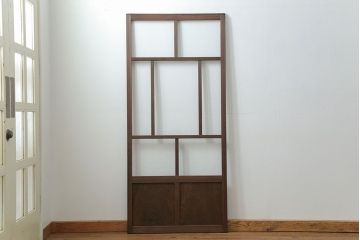 古民具・骨董 アンティークガラス戸一枚　(4)　(引き戸、和風建具)