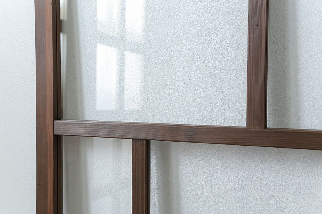 古民具・骨董 アンティークガラス戸一枚　(4)　(引き戸、和風建具)