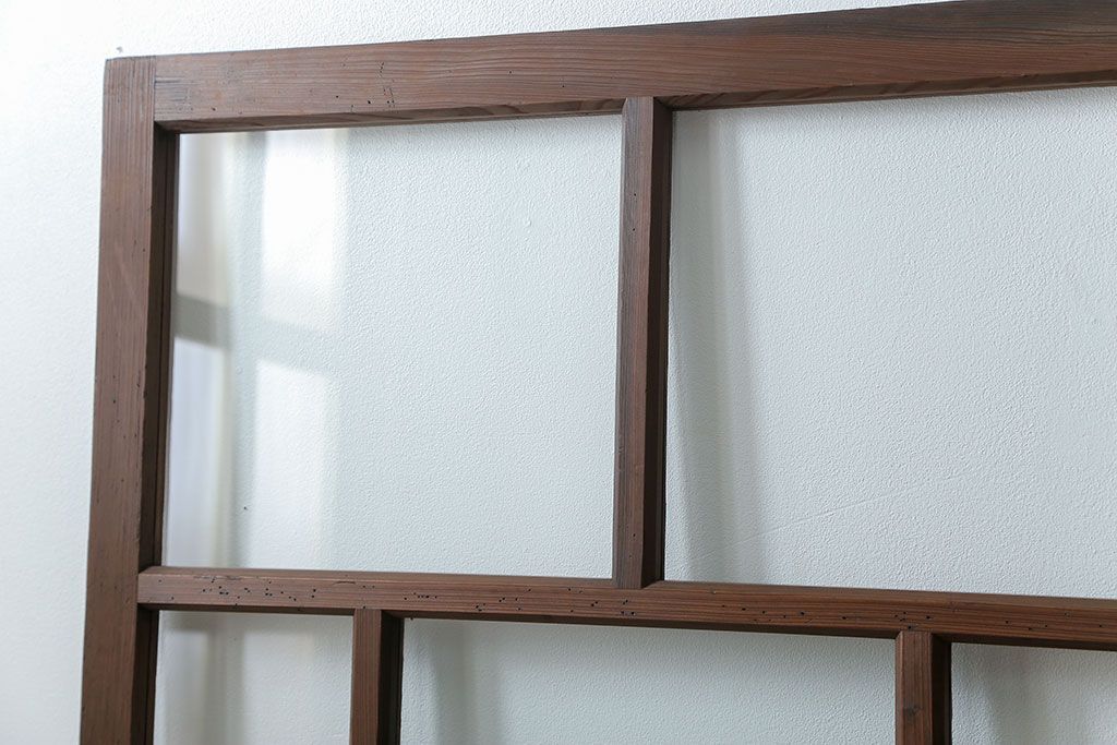 古民具・骨董 アンティークガラス戸一枚(5)　(引き戸、和風建具)