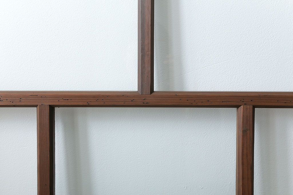 古民具・骨董 アンティークガラス戸一枚(5)　(引き戸、和風建具)