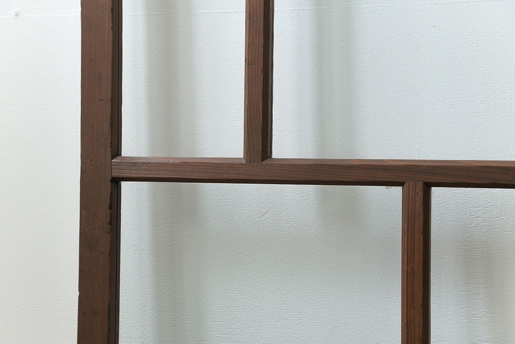 古民具・骨董 アンティークガラス戸一枚(5)　(引き戸、和風建具)