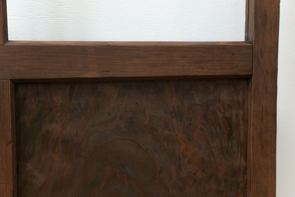 古民具・骨董 アンティークガラス戸一枚(5)　(引き戸、和風建具)