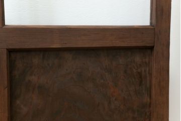 古民具・骨董 アンティークガラス戸一枚(5)　(引き戸、和風建具)