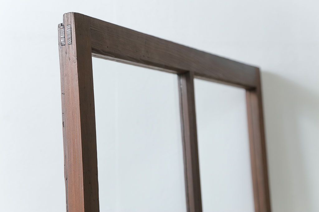 古民具・骨董 アンティークガラス戸一枚(5)　(引き戸、和風建具)