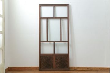 古民具・骨董 アンティークガラス戸一枚(5)　(引き戸、和風建具)