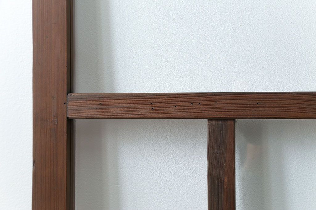 古民具・骨董 アンティークガラス戸一枚(5)　(引き戸、和風建具)