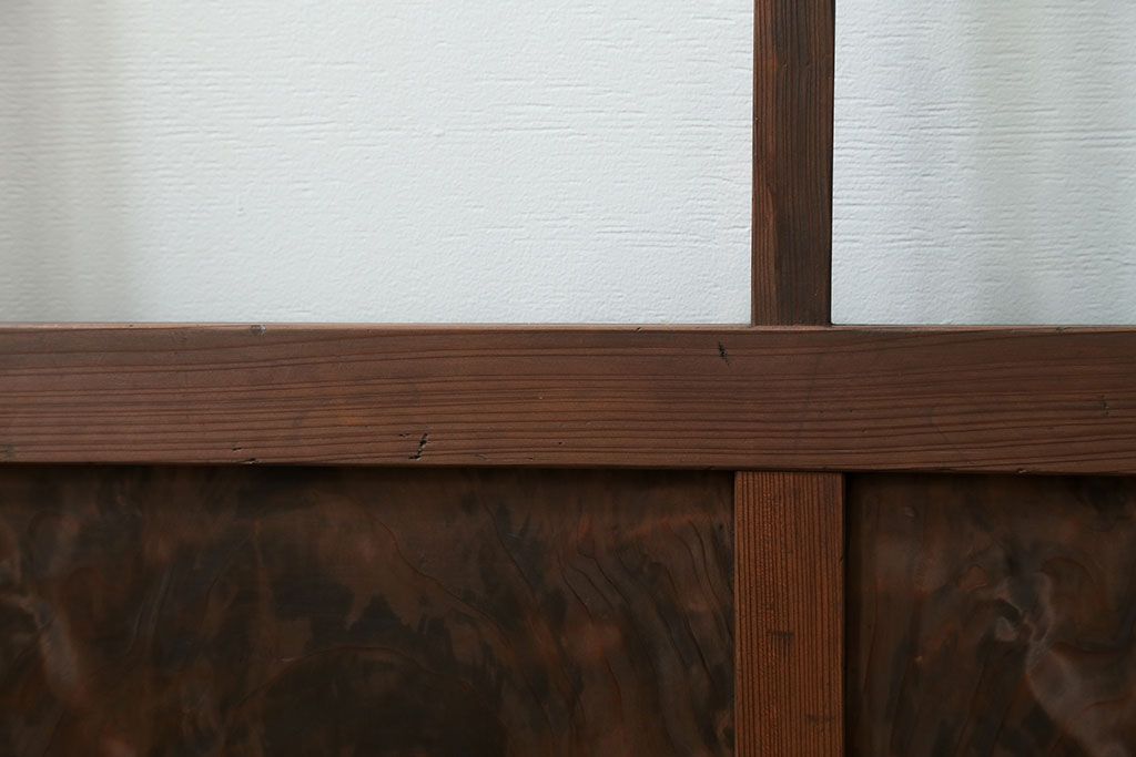 古民具・骨董 アンティークガラス戸一枚(5)　(引き戸、和風建具)