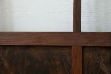 古民具・骨董 アンティークガラス戸一枚(5)　(引き戸、和風建具)