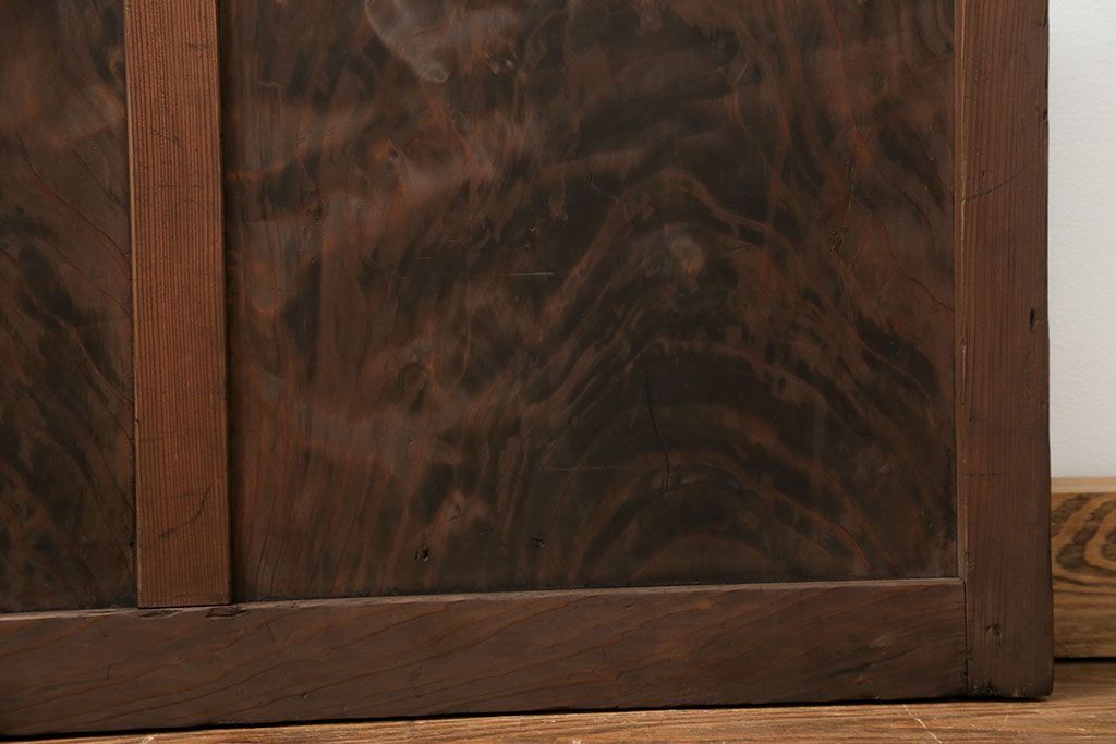 古民具・骨董 アンティークガラス戸一枚(5)　(引き戸、和風建具)