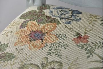 ヴィンテージ家具　海外ビンテージ　アンティークペイント仕上げ　かわいいアームチェア(1)(椅子、イス)