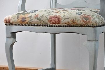 ヴィンテージ家具　海外ビンテージ　アンティークペイント仕上げ　かわいいアームチェア(1)(椅子、イス)