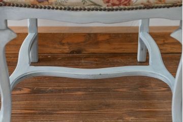 ヴィンテージ家具　海外ビンテージ　アンティークペイント仕上げ　かわいいアームチェア(1)(椅子、イス)