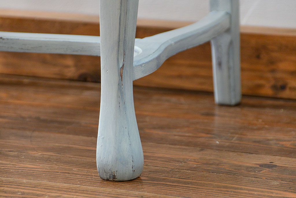 ヴィンテージ家具　海外ビンテージ　アンティークペイント仕上げ　かわいいアームチェア(1)(椅子、イス)