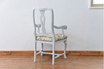 ヴィンテージ家具　海外ビンテージ　アンティークペイント仕上げ　かわいいアームチェア(1)(椅子、イス)