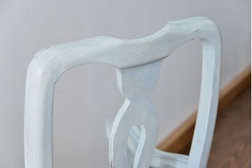 ヴィンテージ家具　海外ビンテージ　アンティークペイント仕上げ　かわいいアームチェア(1)(椅子、イス)