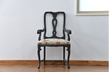 ヴィンテージ家具　海外ビンテージ　アンティークペイント仕上げ　かわいいアームチェア(2)(椅子、イス)