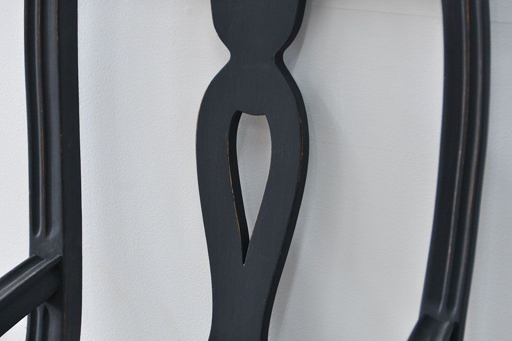 ヴィンテージ家具　海外ビンテージ　アンティークペイント仕上げ　かわいいアームチェア(2)(椅子、イス)