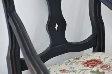 ヴィンテージ家具　海外ビンテージ　アンティークペイント仕上げ　かわいいアームチェア(2)(椅子、イス)