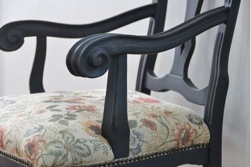 ヴィンテージ家具　海外ビンテージ　アンティークペイント仕上げ　かわいいアームチェア(2)(椅子、イス)