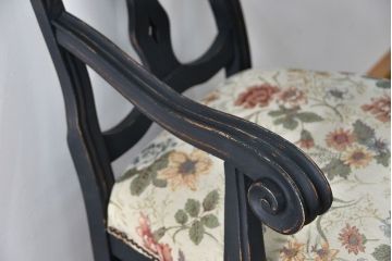 ヴィンテージ家具　海外ビンテージ　アンティークペイント仕上げ　かわいいアームチェア(2)(椅子、イス)