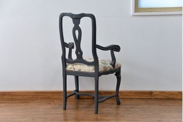 ヴィンテージ家具　海外ビンテージ　アンティークペイント仕上げ　かわいいアームチェア(2)(椅子、イス)