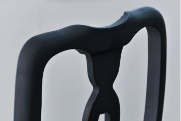 ヴィンテージ家具　海外ビンテージ　アンティークペイント仕上げ　かわいいアームチェア(2)(椅子、イス)