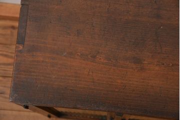 アンティーク家具　和製アンティーク　モールガラス入り!小振りな書類棚(収納棚)