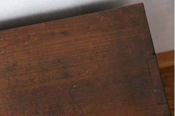 アンティーク家具　和製アンティーク　モールガラス入り!小振りな書類棚(収納棚)