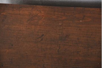 アンティーク家具　和製アンティーク　モールガラス入り!小振りな書類棚(収納棚)