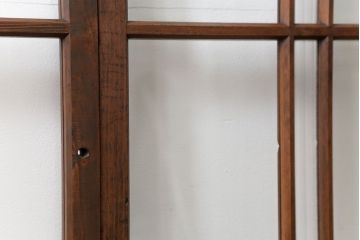 昭和レトロ　すりガラス入り!変わり型ガラス戸2枚セット(建具・引き戸)