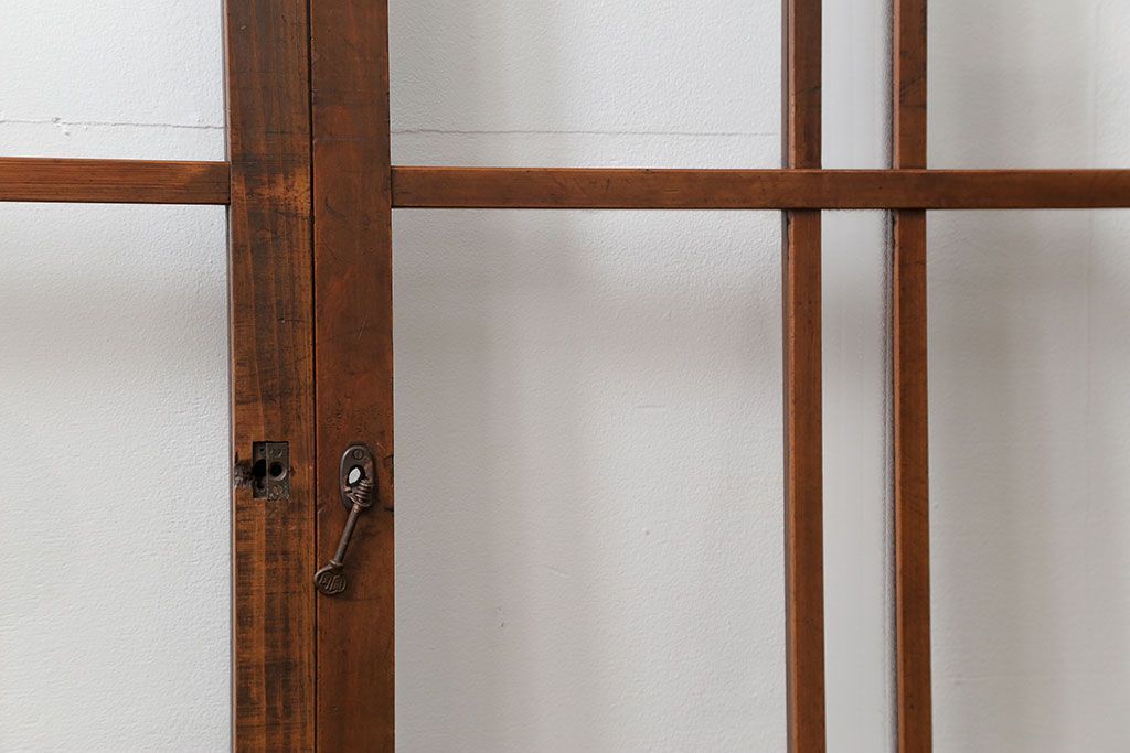 4枚セット アンティーク すりガラス 型ガラス 木製枠 古建具 レトロ y85 4枚セット アンティーク すりガラス 型ガラス 木製枠 古建具 レトロ