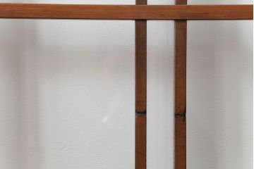 昭和レトロ　すりガラス入り!変わり型ガラス戸2枚セット(建具・引き戸)