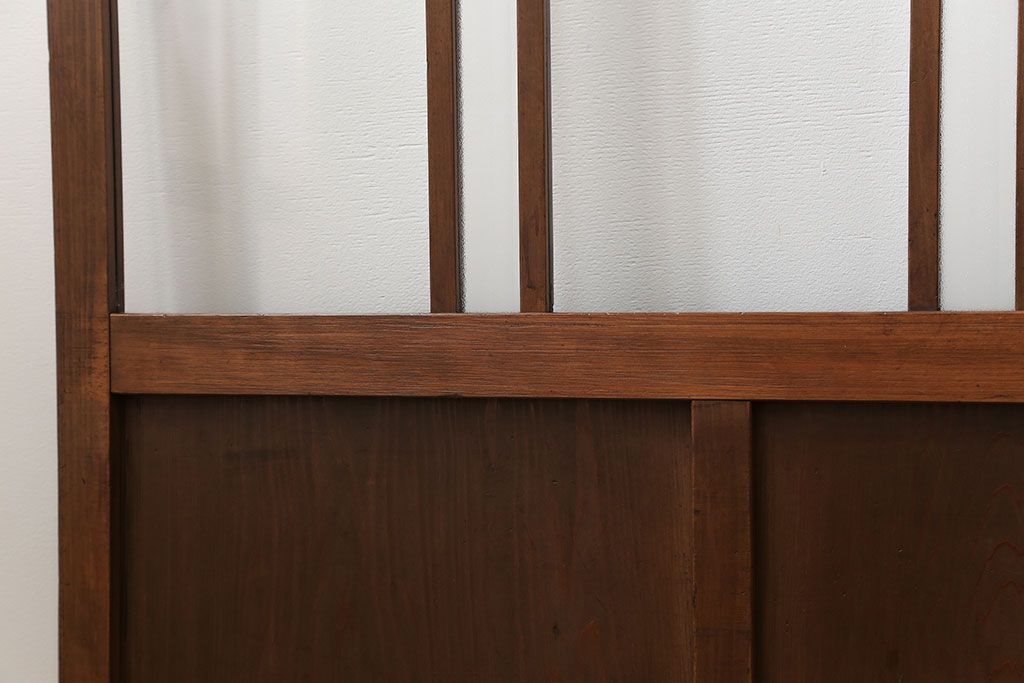 昭和レトロ　すりガラス入り!変わり型ガラス戸2枚セット(建具・引き戸)