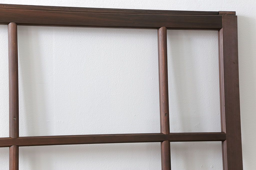 古民具・骨董 上質な作り込みの高級ガラス戸　2枚セット　(建具、引き戸)