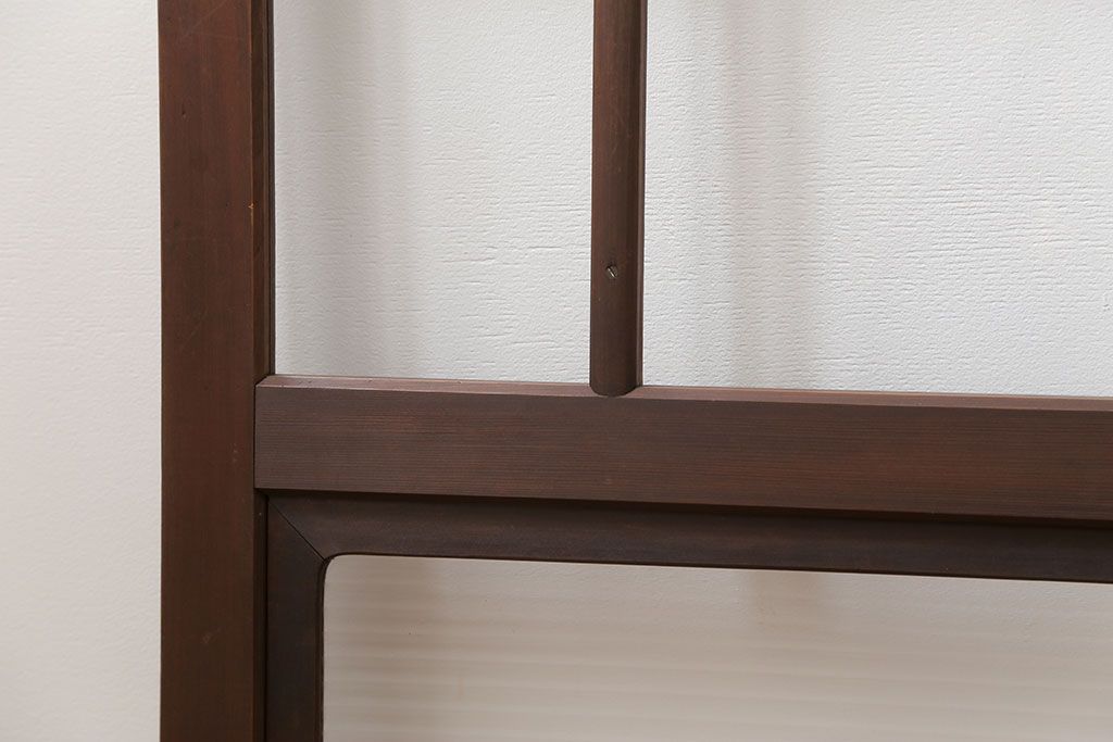 古民具・骨董 上質な作り込みの高級ガラス戸　2枚セット　(建具、引き戸)