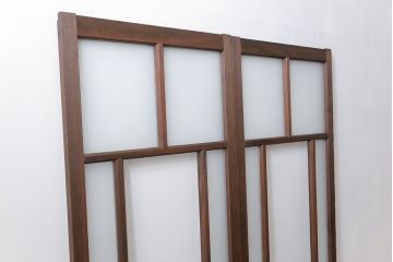 アンティーク 大正ロマン　細身の上質なガラス戸　2枚セット(引き戸)
